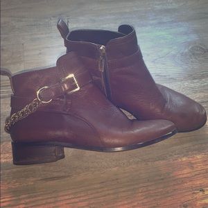 Brown Chain Booties